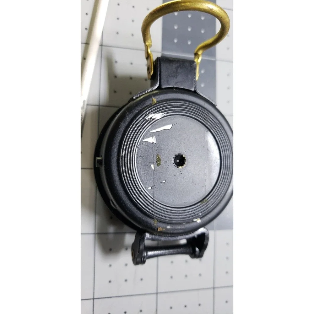 Engineer Academy Lensatic Compass Black Brass, Hiking, Camping, Vintage MCM